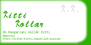 kitti kollar business card